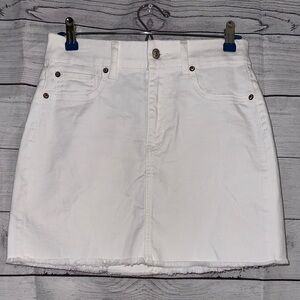 American Eagle White Denim Mini Skirt